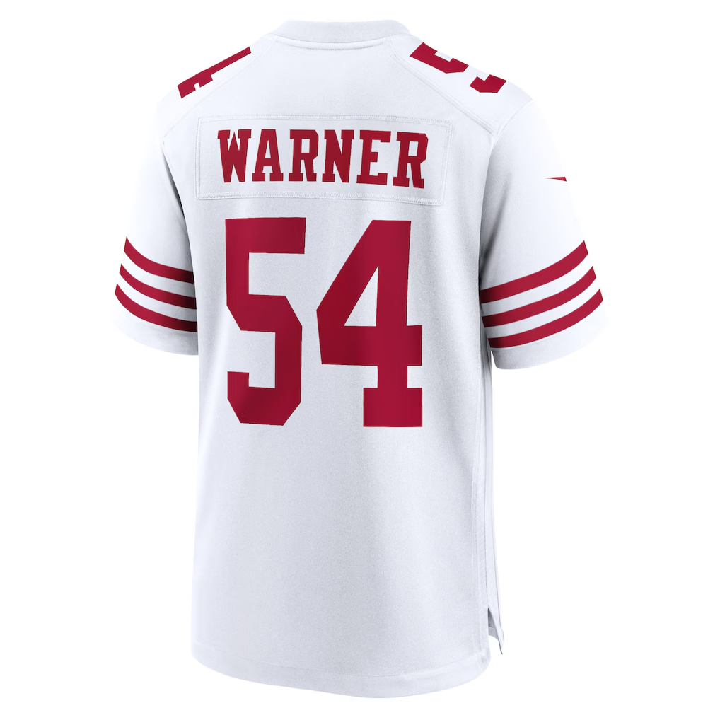 Jamed SF.49ers #54 Fred Warner White Player Game Stitched Jerseys