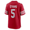 Jamed SF.49ers #5 Mike Evans Scarlet Game Stitched Jerseys