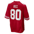 Jamed SF.49ers #80 Jerry Rice Player Scarlet Game Stitched Jerseys