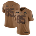 Jamed SF.49ers #85 George Kittle Player Brown Salute To Service Limited Stitched Jerseys