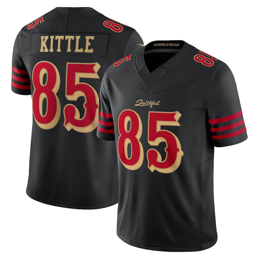 Jamed SF.49ers #85 George Kittle Player Rivalries Collection Vapor Limited Black Stitched Jerseys