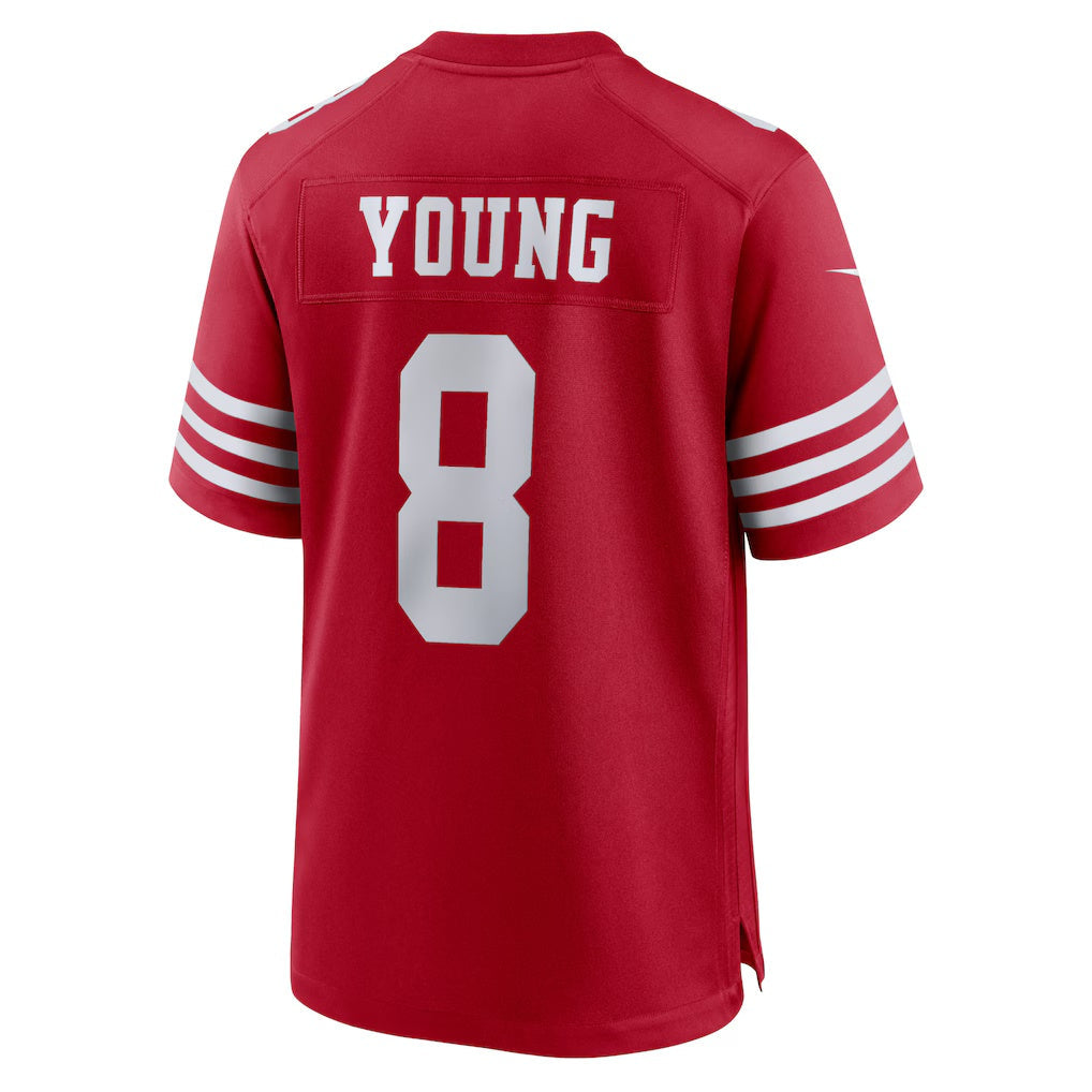 Jamed SF.49ers #8 Steve Young Scarlet Retired Player Game Stitched Jerseys