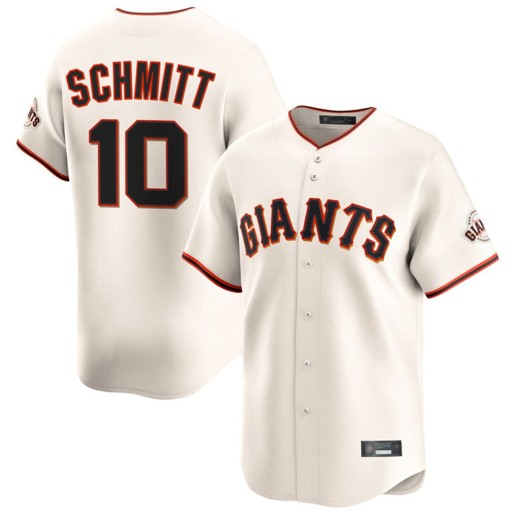 Jamed SF.Giants #10 Casey Schmitt Player Cream Home Limited Stitched Jerseys