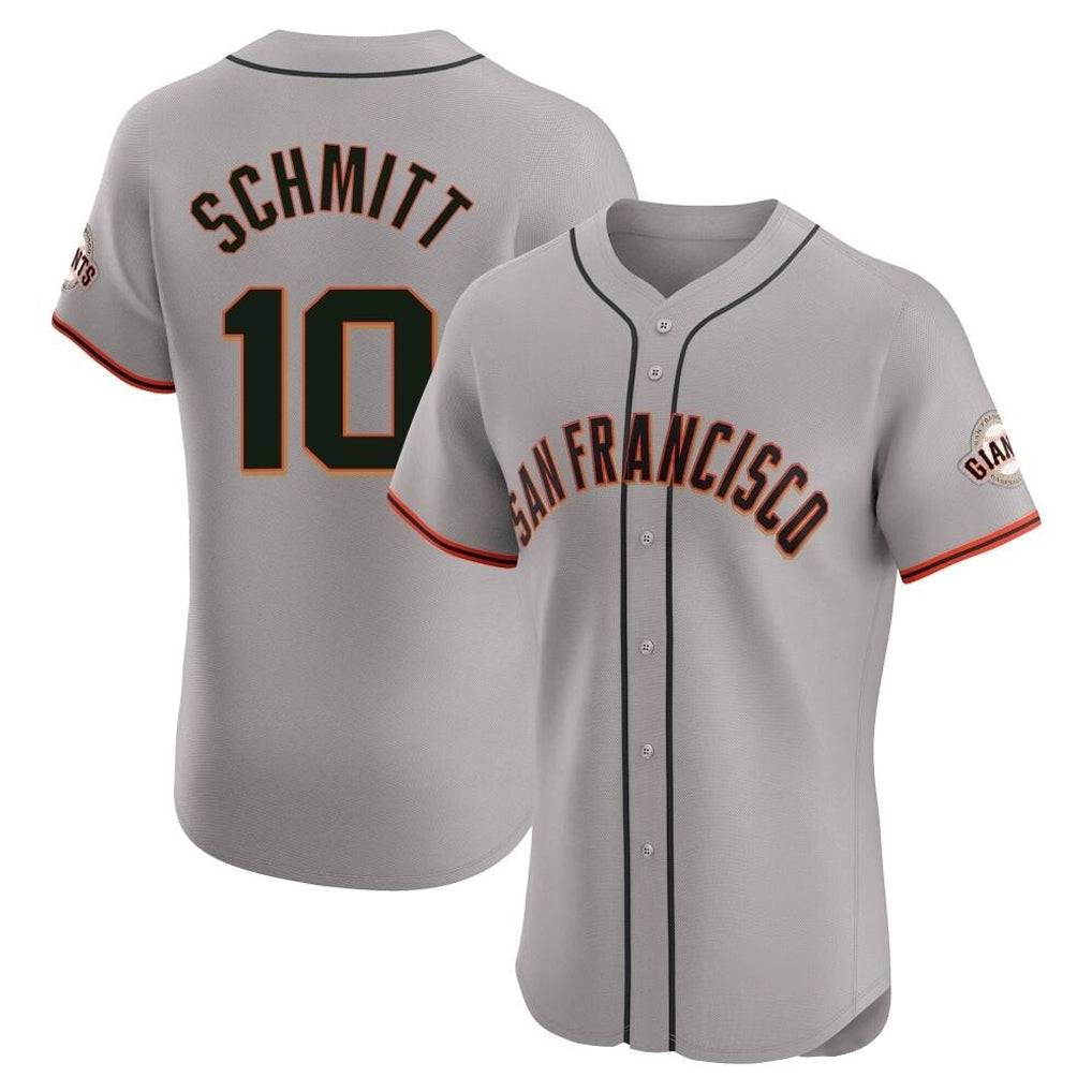 Jamed SF.Giants #10 Casey Schmitt Player Gray Home Limited Elite Stitched Jerseys