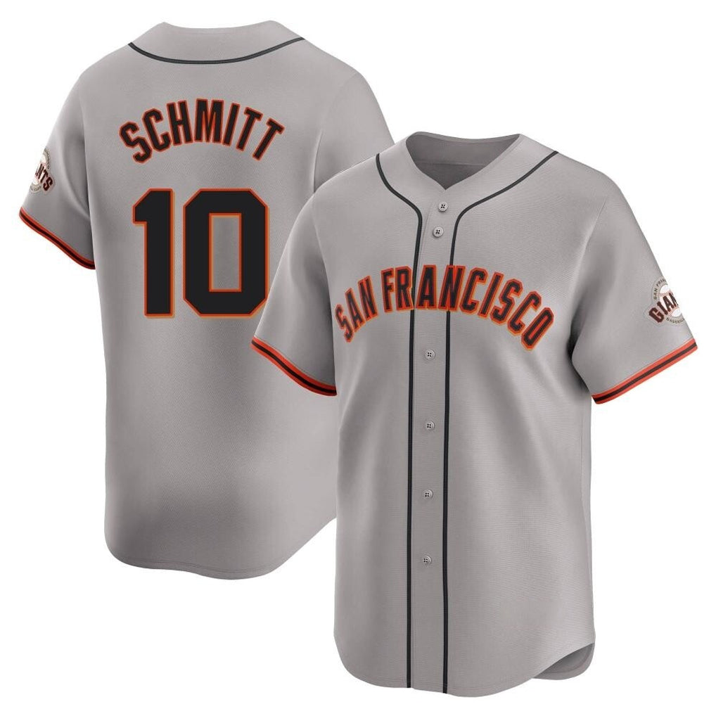 Jamed SF.Giants #10 Casey Schmitt Player Gray Home Limited Stitched Jerseys