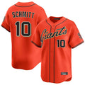 Jamed SF.Giants #10 Casey Schmitt Player Orange Home Limited Stitched Jerseys