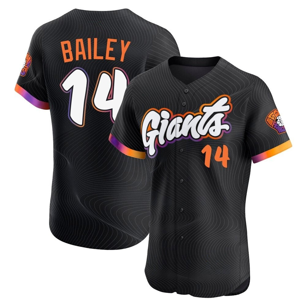 Jamed SF.Giants #14 Patrick Bailey Player Black 2025 City Connect Home Limited Elite Stitched Jerseys