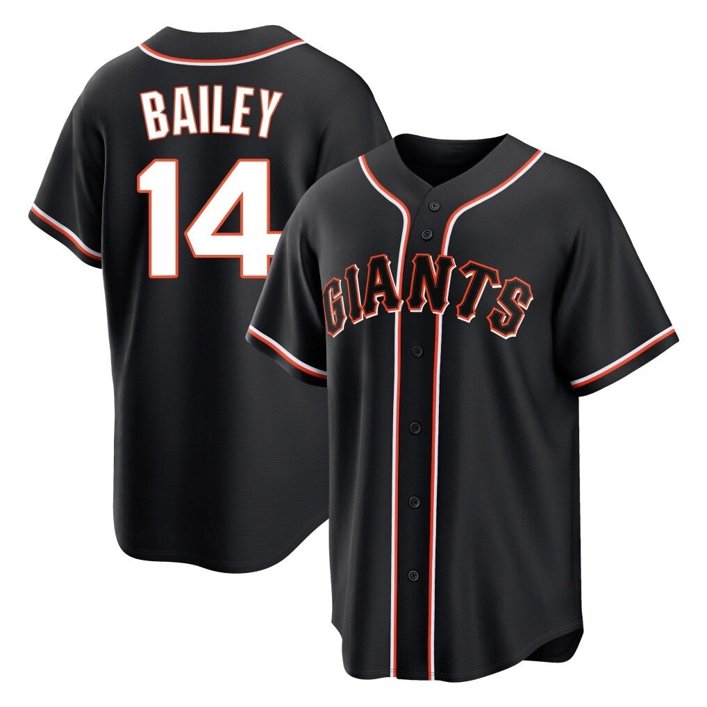 Jamed SF.Giants #14 Patrick Bailey Player Black Fashion Out Home Limited Stitched Jerseys