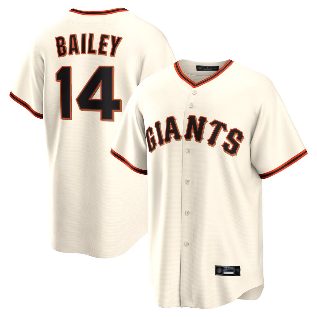 Jamed SF.Giants #14 Patrick Bailey Player Cream Home Game Stitched Jerseys