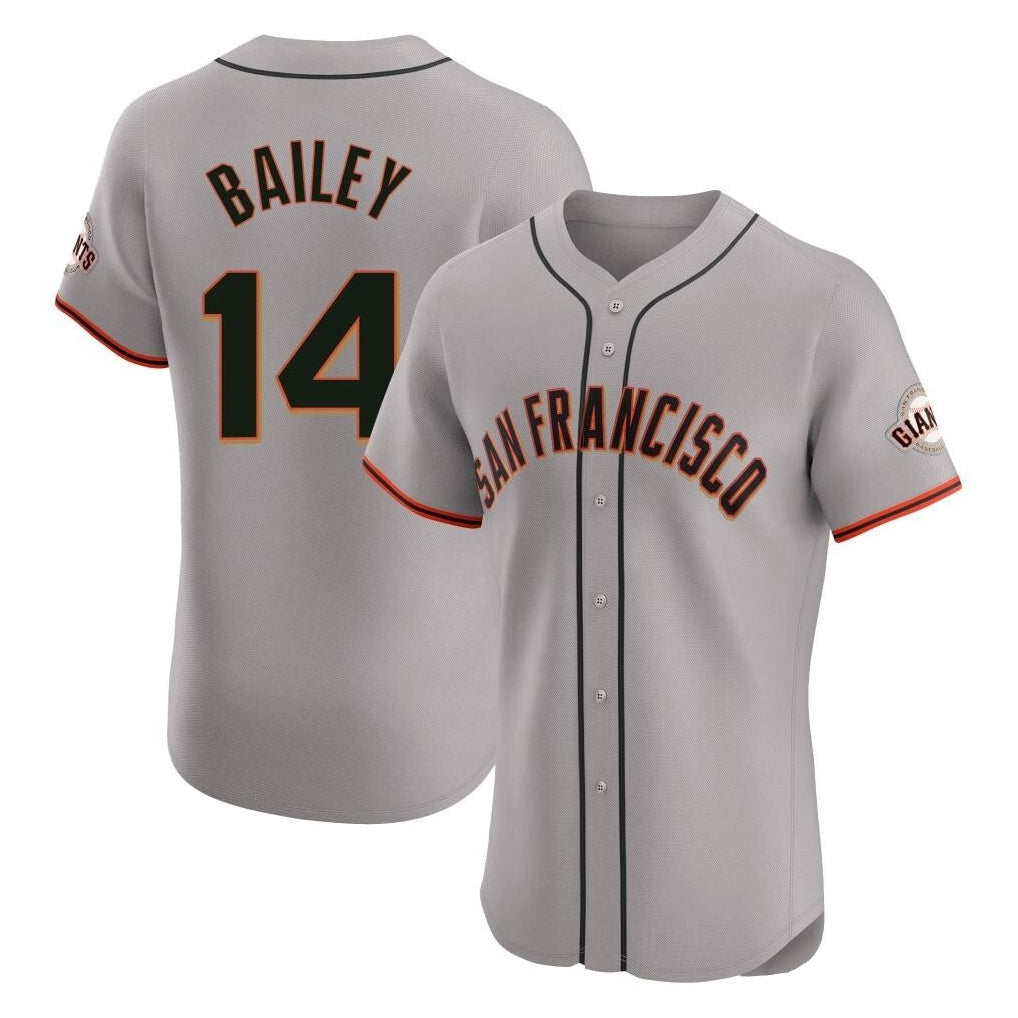 Jamed SF.Giants #14 Patrick Bailey Player Gray Home Limited Elite Stitched Jerseys
