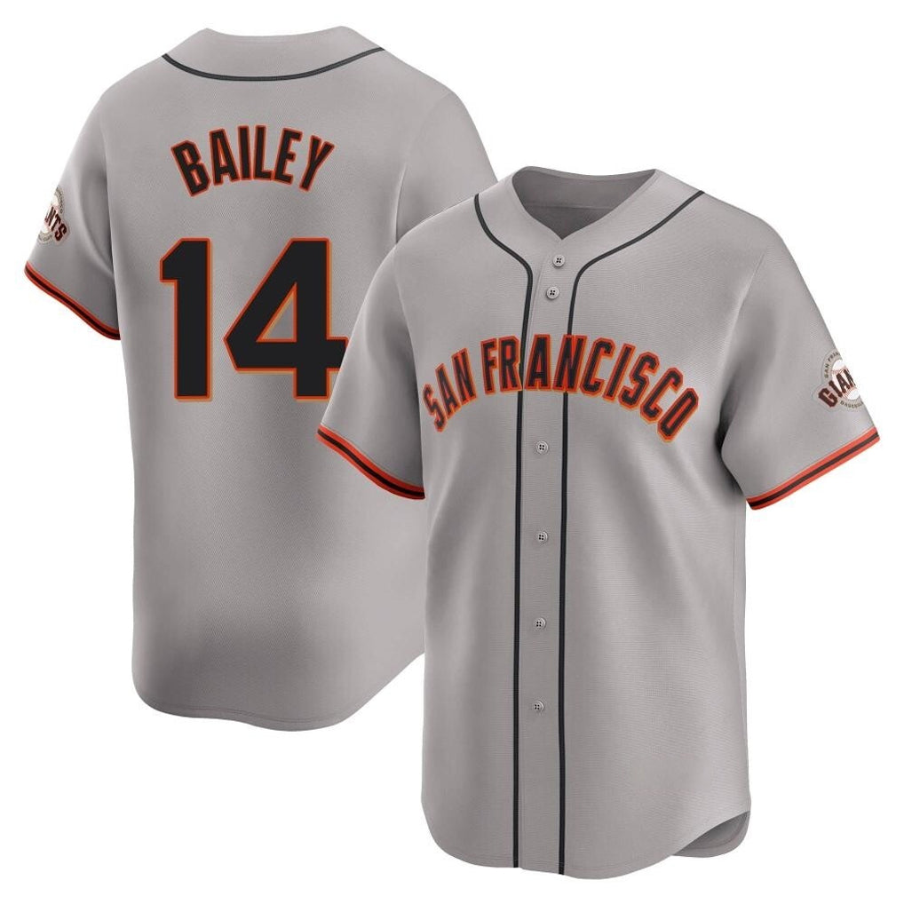 Jamed SF.Giants #14 Patrick Bailey Player Gray Home Limited Stitched Jerseys