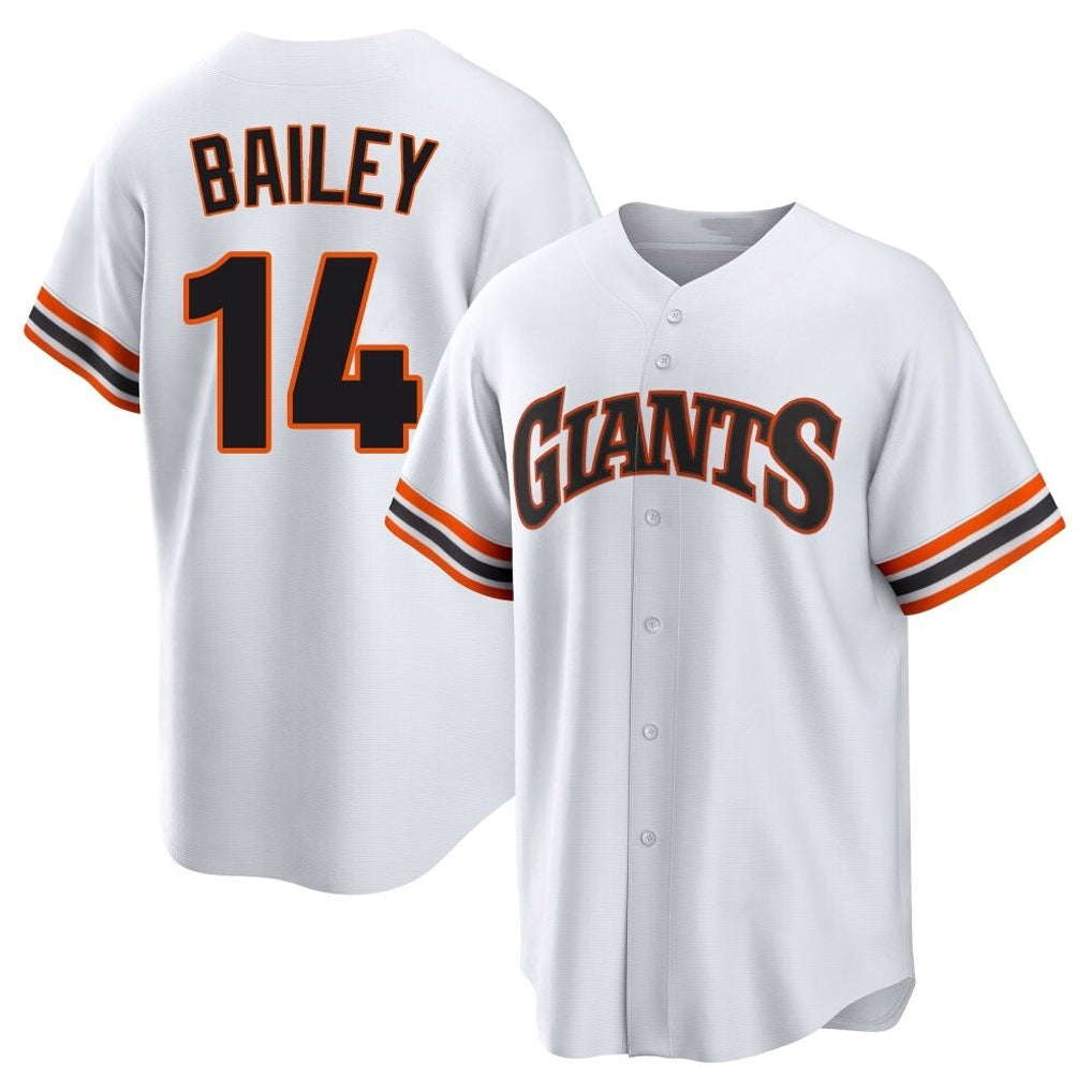 Jamed SF.Giants #14 Patrick Bailey Player White Home Game Stitched Jerseys