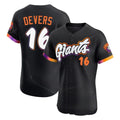 Jamed SF.Giants #16 Rafael Devers Player Black 2025 City Connect Home Limited Elite Stitched Jerseys