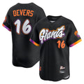 Jamed SF.Giants #16 Rafael Devers Player Black 2025 City Connect Home Limited Stitched Jerseys