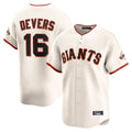 Jamed SF.Giants #16 Rafael Devers Player Cream Home Limited Stitched Jerseys