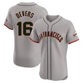 Jamed SF.Giants #16 Rafael Devers Player Gray Home Limited Elite Stitched Jerseys