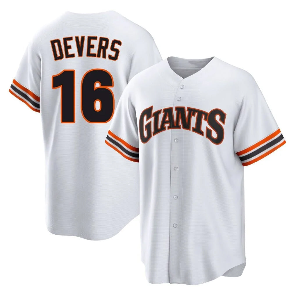 Jamed SF.Giants #16 Rafael Devers Player White Home Game Stitched Jerseys