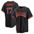 Jamed SF.Giants #17 Heliot Ramos Player Black Alternate Limited Stitched Jerseys