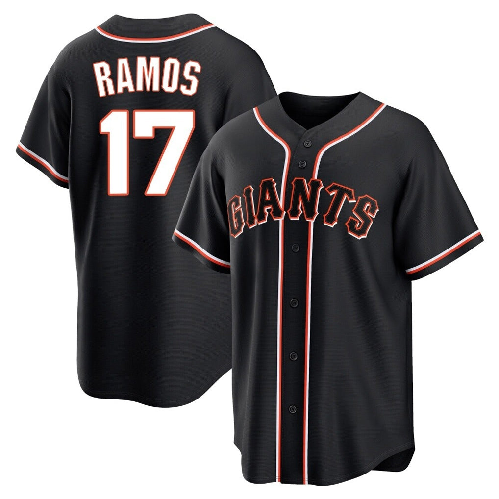 Jamed SF.Giants #17 Heliot Ramos Player Black Fashion Out Home Limited Stitched Jerseys