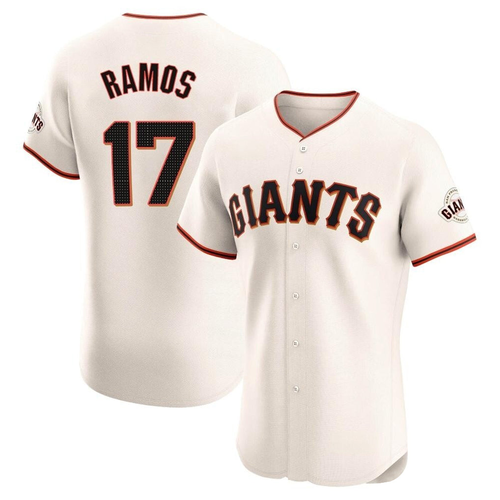 Jamed SF.Giants #17 Heliot Ramos Player Cream Home Limited Elite Stitched Jerseys