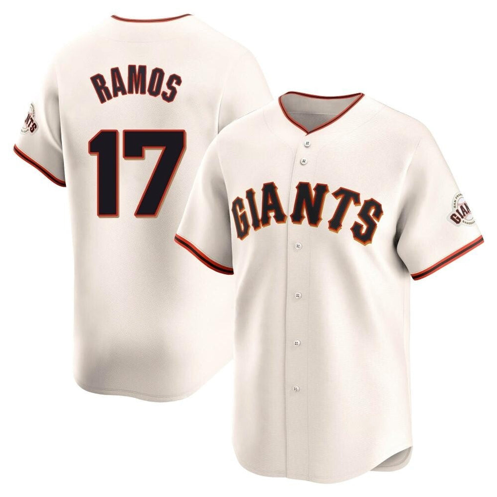 Jamed SF.Giants #17 Heliot Ramos Player Cream Home Limited Stitched Jerseys