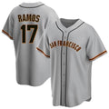 Jamed SF.Giants #17 Heliot Ramos Player Gray Home Game Stitched Jerseys