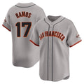 Jamed SF.Giants #17 Heliot Ramos Player Gray Home Limited Stitched Jerseys