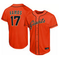 Jamed SF.Giants #17 Heliot Ramos Player Orange Home Limited Stitched Jerseys