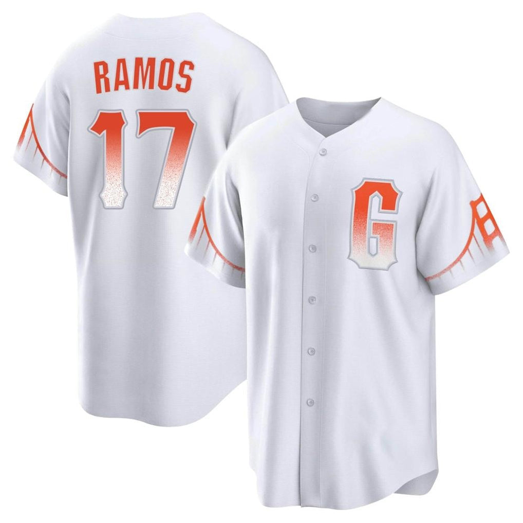 Jamed SF.Giants #17 Heliot Ramos Player White City Connect Home Game Stitched Jerseys