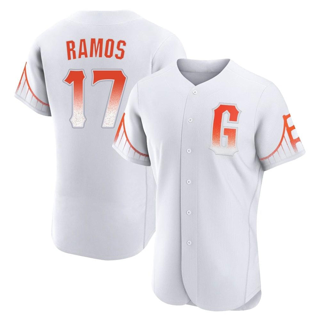 Jamed SF.Giants #17 Heliot Ramos Player White City Connect Home Limited Elite Stitched Jerseys