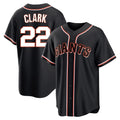Jamed SF.Giants #22 Will Clark Player Black Fashion Out Home Limited Stitched Jerseys