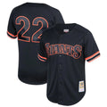 Jamed SF.Giants #22 Will Clark Player Black Mitchell & Ness Cooperstown Collection Limited Stitched Jerseys