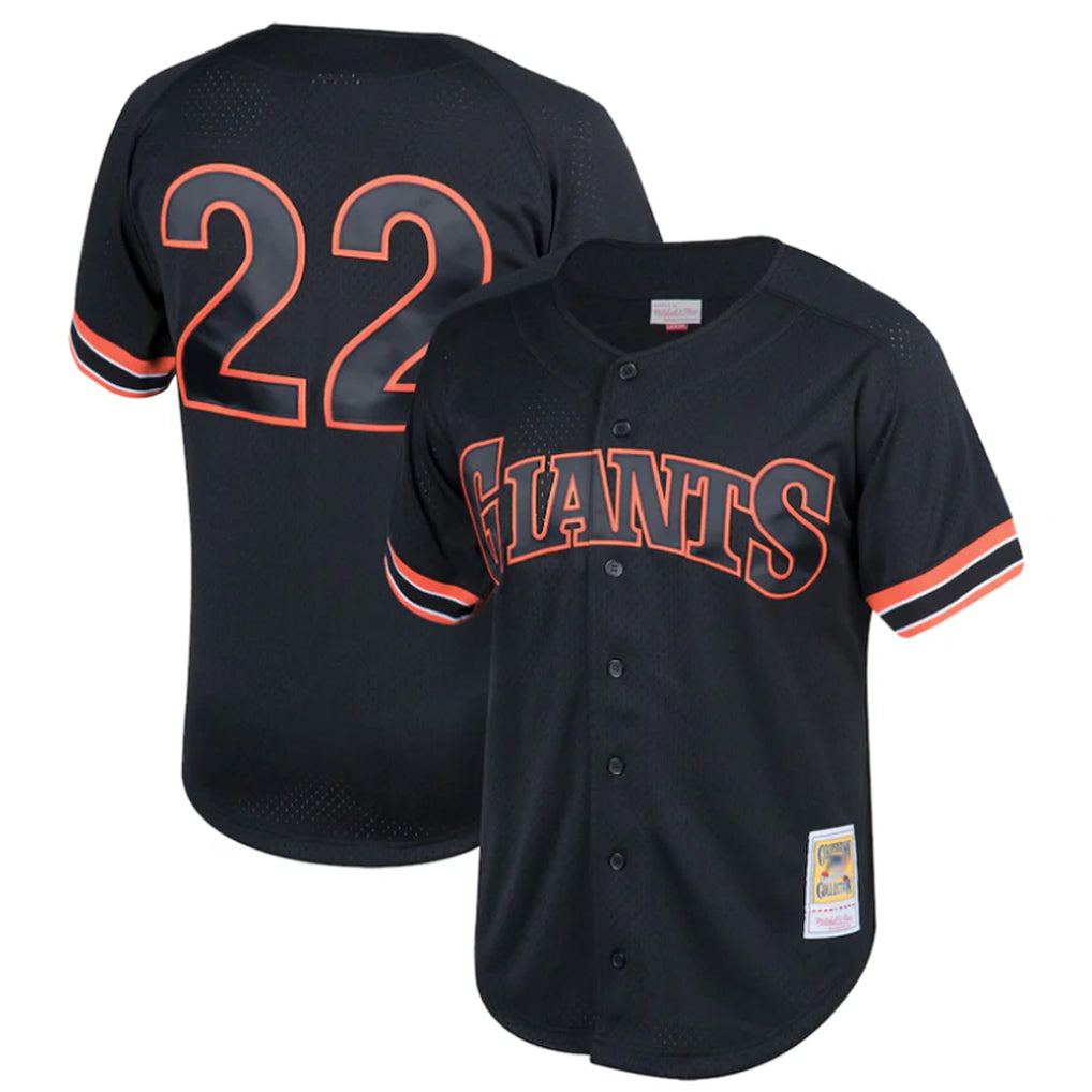 Jamed SF.Giants #22 Will Clark Player Black Mitchell & Ness Cooperstown Collection Limited Stitched Jerseys