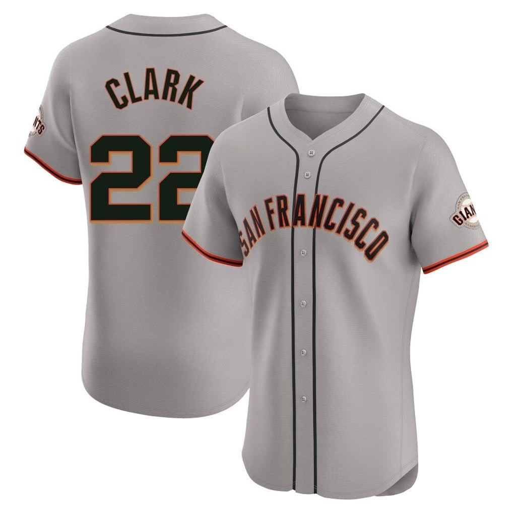 Jamed SF.Giants #22 Will Clark Player Gray Home Limited Elite Stitched Jerseys