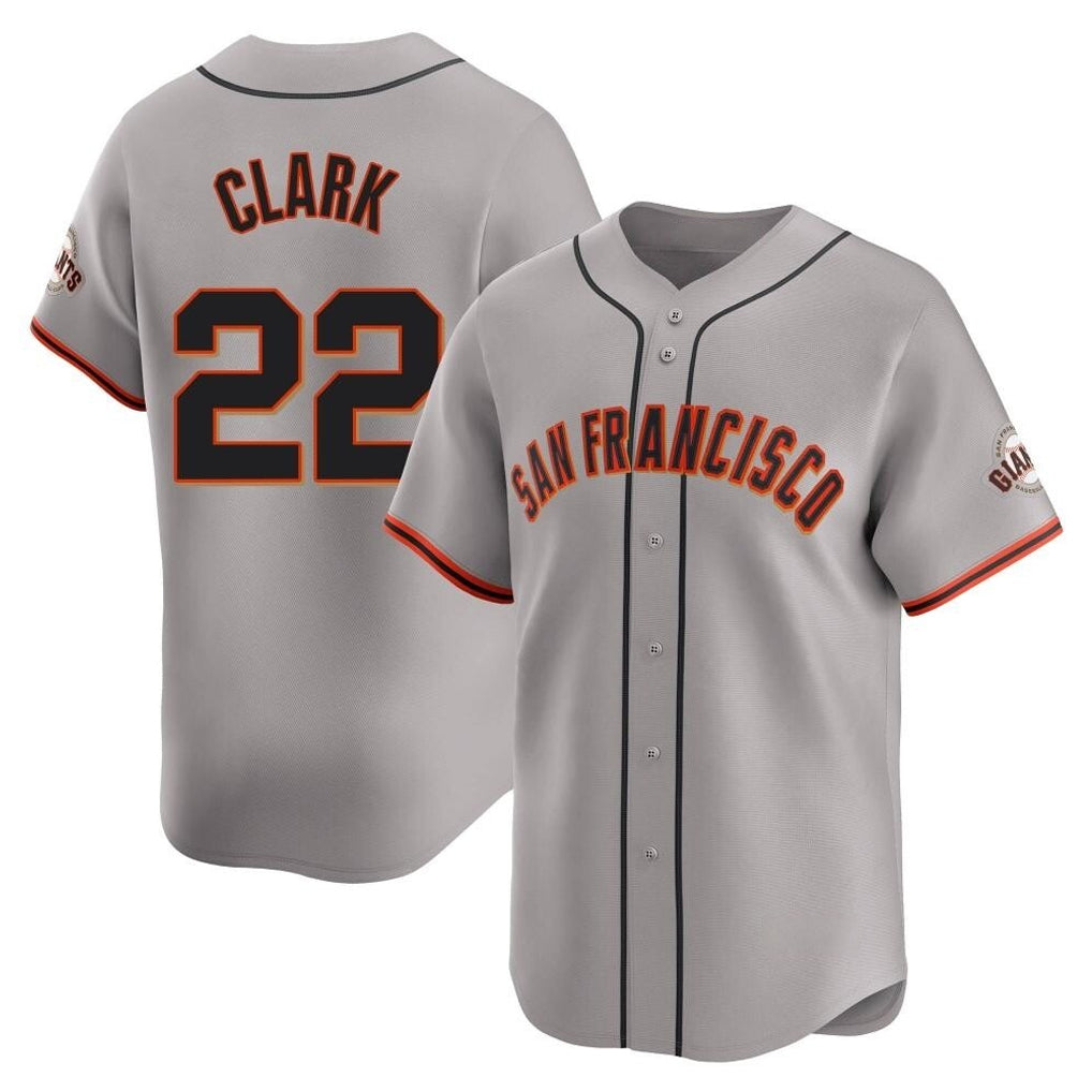 Jamed SF.Giants #22 Will Clark Player Gray Home Limited Stitched Jerseys