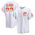 Jamed SF.Giants #22 Will Clark Player White City Connect Home Game Stitched Jerseys