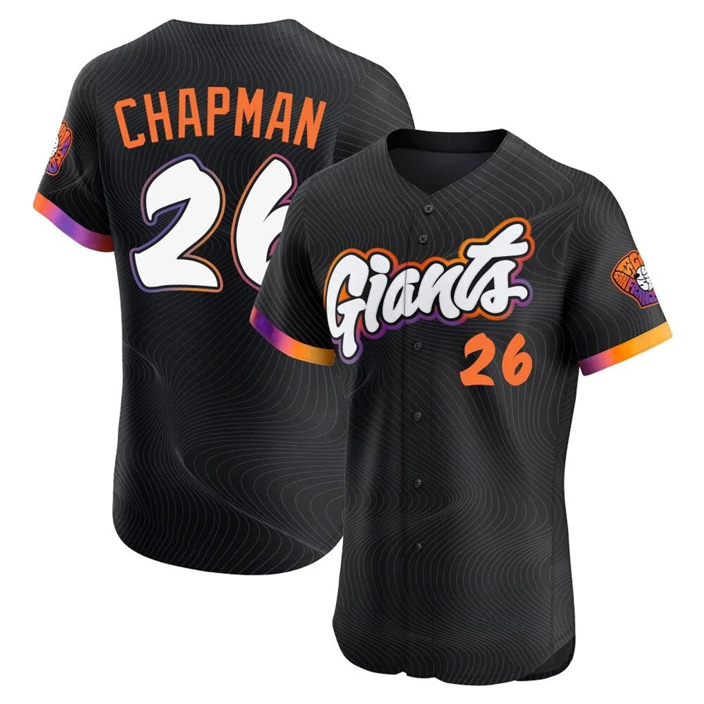 Jamed SF.Giants #26 Matt Chapman Player Black 2025 City Connect Home Limited Elite Stitched Jerseys