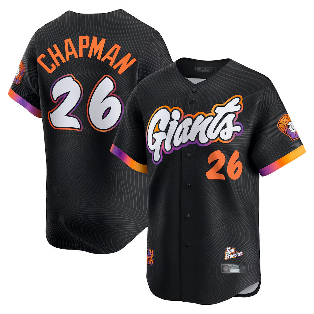 Jamed SF.Giants #26 Matt Chapman Player Black 2025 City Connect Home Limited Stitched Jerseys
