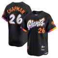 Jamed SF.Giants #26 Matt Chapman Player Black 2025 City Connect Home Limited Stitched Jerseys