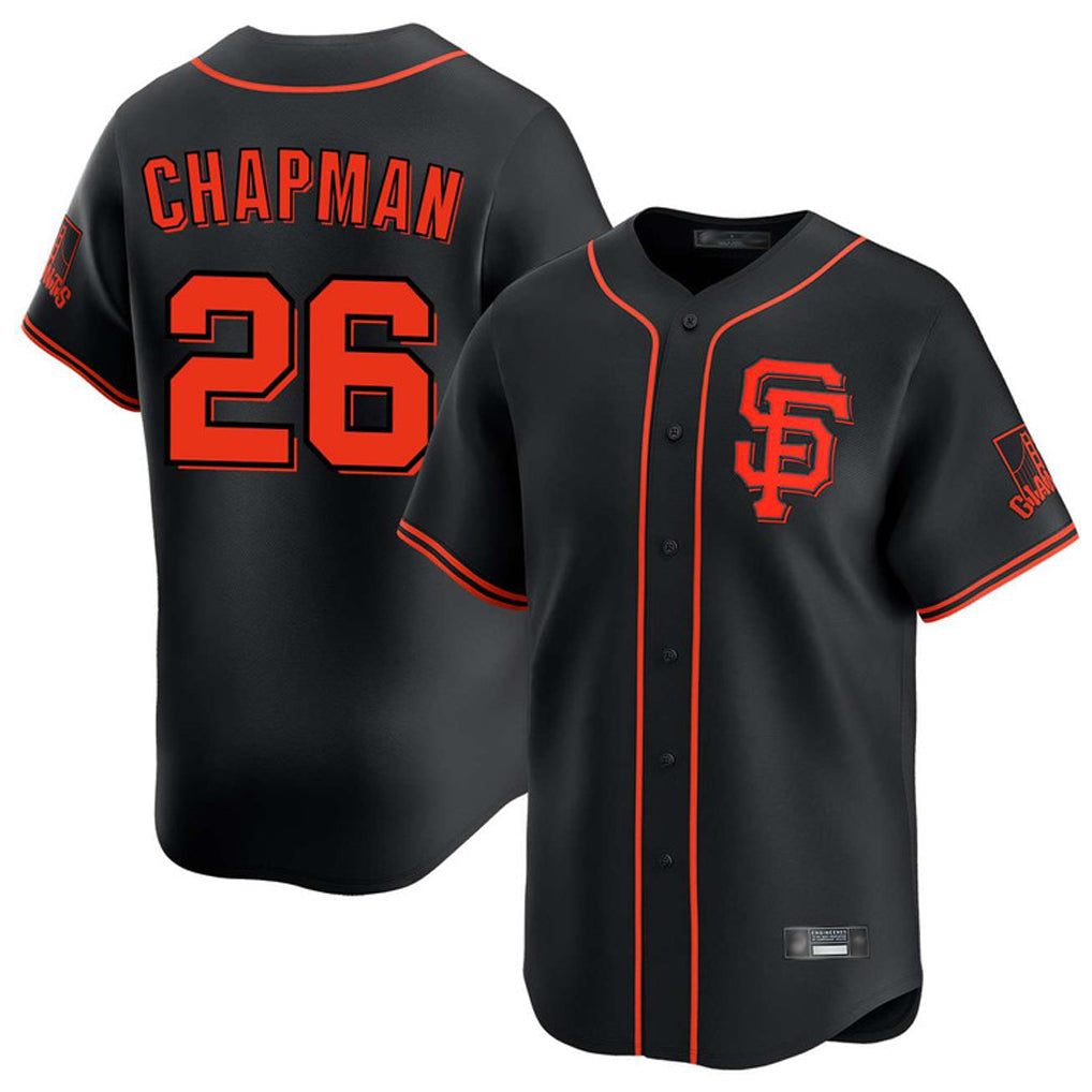 Jamed SF.Giants #26 Matt Chapman Player Black 2026 Home Limited Stitched Jerseys