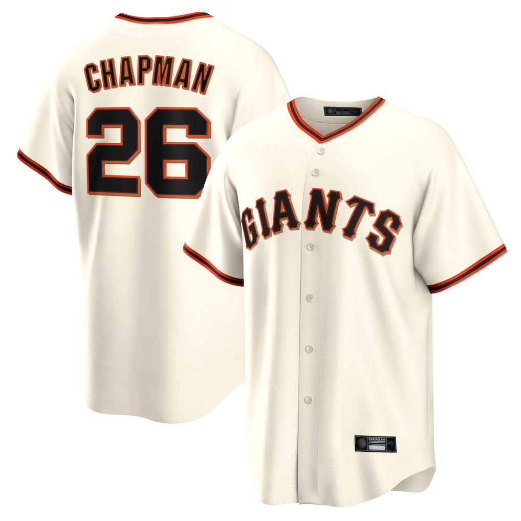 Jamed SF.Giants #26 Matt Chapman Player Cream Home Game Stitched Jerseys