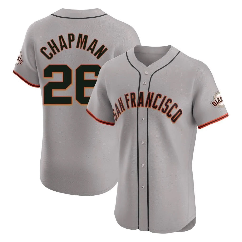 Jamed SF.Giants #26 Matt Chapman Player Gray Home Limited Elite Stitched Jerseys