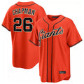 Jamed SF.Giants #26 Matt Chapman Player Orange Home Game Stitched Jerseys
