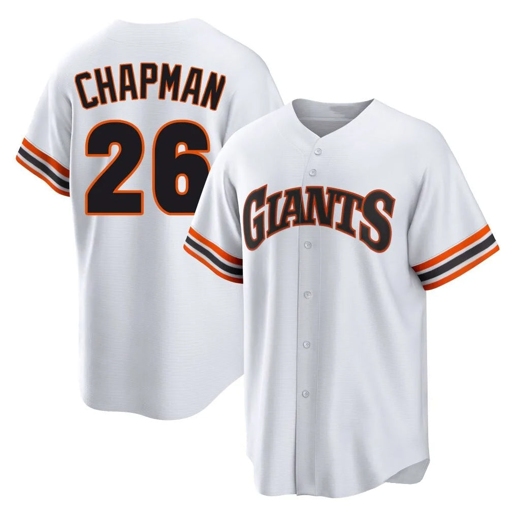 Jamed SF.Giants #26 Matt Chapman Player White Throwback Cooperstown Collection Home Game Stitched Jerseys