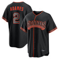 Jamed SF.Giants #2 Willy Adames Player Black Alternate Limited Stitched Jerseys