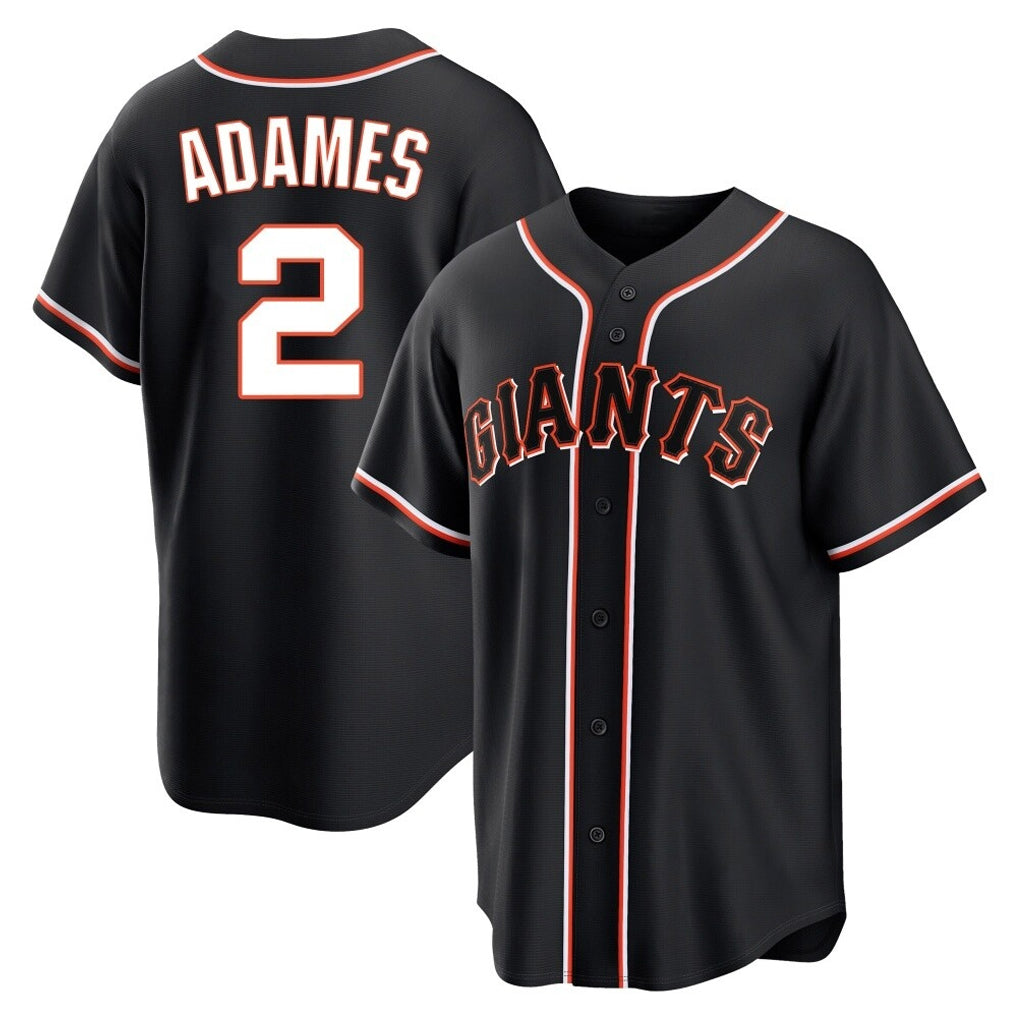 Jamed SF.Giants #2 Willy Adames Player Black Fashion Out Home Limited Stitched Jerseys