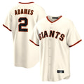 Jamed SF.Giants #2 Willy Adames Player Cream Home Game Stitched Jerseys