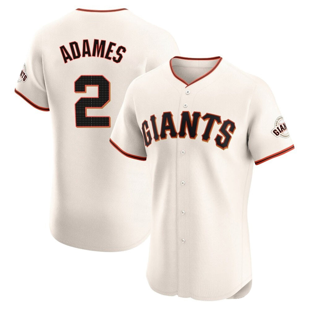 Jamed SF.Giants #2 Willy Adames Player Cream Home Limited Elite Stitched Jerseys