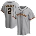 Jamed SF.Giants #2 Willy Adames Player Gray Home Game Stitched Jerseys