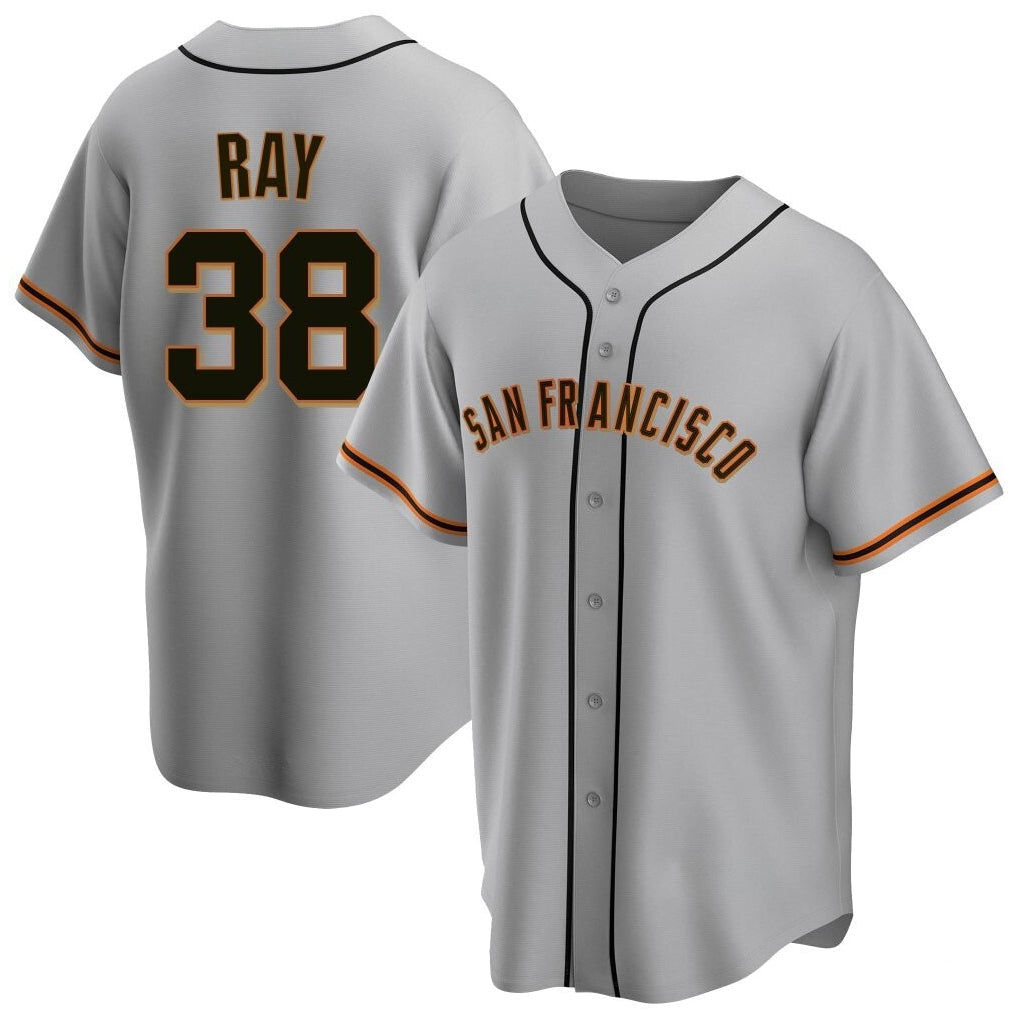 Jamed SF.Giants #38 Robbie Ray Player Gray Home Game Stitched Jerseys